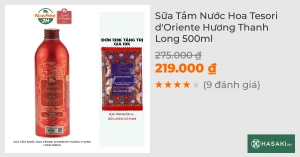 Sữa Tắm Nước Hoa Tesori d'Oriente Hương Thanh Long 500ml