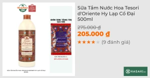 Sữa Tắm Nước Hoa Tesori d'Oriente Hy Lạp Cổ Đại 500ml