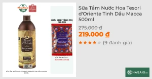 Sữa Tắm Nước Hoa Tesori d'Oriente Tinh Dầu Macca 500ml