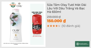 Sữa Tắm Olay Tươi Mát Dài Lâu Với Dâu Trắng Và Bạc Hà 650ml
