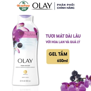 Sữa Tắm Olay Tươi Mát Dài Lâu Với Hoa Lan & Quả Lý 650ml