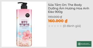 Sữa Tắm On: The Body Dưỡng Ẩm Hương Hoa Anh Đào 900g