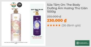 Sữa Tắm On: The Body Dưỡng Ẩm Hương Thư Giãn 1000g