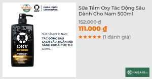 Sữa Tắm Oxy Tác Động Sâu Dành Cho Nam 500ml