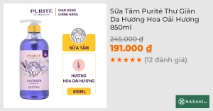 Sữa Tắm Purité Thư Giãn Da Hương Hoa Oải Hương 850ml