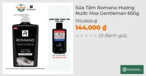 Sữa Tắm Romano Hương Nước Hoa Gentleman 650g