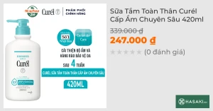Sữa Tắm Toàn Thân Curél Cấp Ẩm Chuyên Sâu 420ml