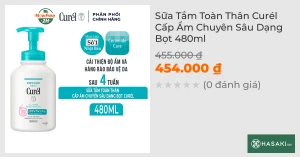 Sữa Tắm Toàn Thân Curél Cấp Ẩm Chuyên Sâu Dạng Bọt 480ml