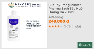 Sữa Tẩy Trang Mincer Pharma Sạch Sâu Nuôi Dưỡng Da 250ml