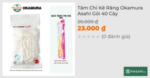 Tăm Chỉ Kẽ Răng Okamura Asahi Gói 40 Cây