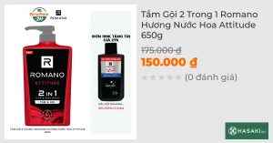 Tắm Gội 2 Trong 1 Romano Hương Nước Hoa Attitude 650g