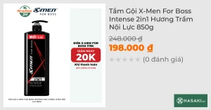 Tắm Gội X-Men For Boss Intense 2in1 Hương Trầm Nội Lực 850g