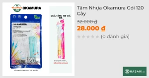 Tăm Nhựa Okamura Gói 120 Cây