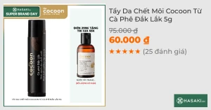 Tẩy Da Chết Môi Cocoon Từ Cà Phê Đắk Lắk 5g