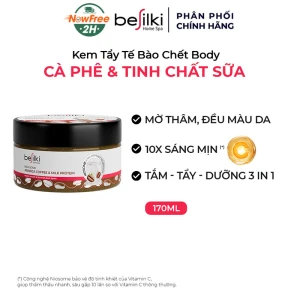 Tẩy Da Chết Toàn Thân Besilki Cà Phê & Tinh Chất Sữa 170ml
