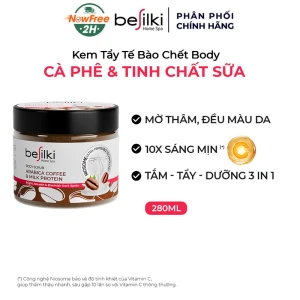 Tẩy Da Chết Toàn Thân Besilki Cà Phê & Tinh Chất Sữa 280ml
