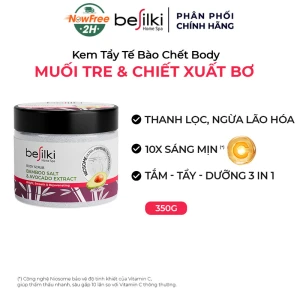 Tẩy Da Chết Toàn Thân Besilki Muối Tre & Chiết Xuất Bơ 350g