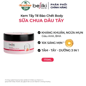 Tẩy Da Chết Toàn Thân Besilki Sữa Chua Dâu 170ml