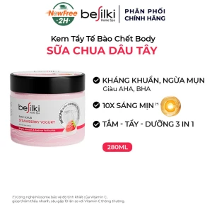 Tẩy Da Chết Toàn Thân Besilki Sữa Chua Dâu 280ml