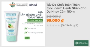 Tẩy Da Chết Toàn Thân Evoluderm Hạnh Nhân Cho Da Nhạy Cảm 150ml