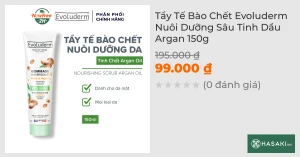 Tẩy Tế Bào Chết Evoluderm Nuôi Dưỡng Sâu Tinh Dầu Argan 150g