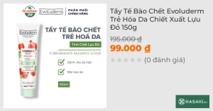 Tẩy Tế Bào Chết Evoluderm Trẻ Hóa Da Chiết Xuất Lựu Đỏ 150g