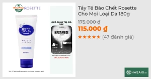 Tẩy Tế Bào Chết Rosette Thu Nhỏ Lỗ Chân Lông 180g