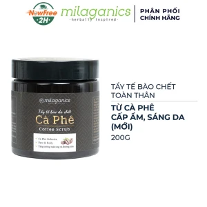 Tẩy Tế Bào Chết Toàn Thân Milaganics Từ Cà Phê 200g (Mới)