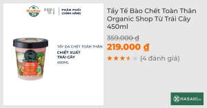 Tẩy Tế Bào Chết Toàn Thân Organic Shop Từ Trái Cây 450ml