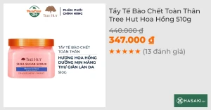 Tẩy Tế Bào Chết Toàn Thân Tree Hut Hoa Hồng 510g