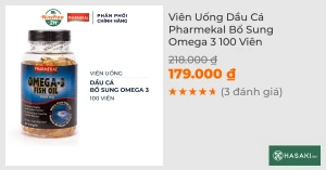 Thực Phẩm Bảo Vệ Sức Khỏe Omega 3 Fish Oil 1000mg