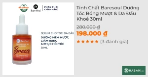 Tinh Chất Baresoul Dưỡng Tóc Bóng Mượt & Da Đầu Khoẻ 30ml