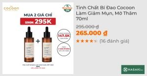 Tinh Chất Bí Đao Cocoon Làm Giảm Mụn, Mờ Thâm 70ml