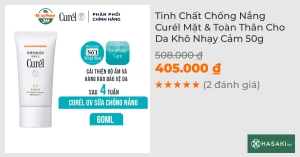 Tinh Chất Chống Nắng Curél Mặt & Toàn Thân Cho Da Khô Nhạy Cảm 50g
