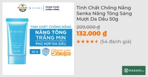 Tinh Chất Chống Nắng Senka Nâng Tông Sáng Mượt Da Dầu 50g