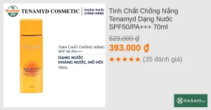 Tinh Chất Chống Nắng Tenamyd Dạng Nước SPF50/PA 70ml