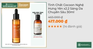 Tinh Chất Cocoon Nghệ Hưng Yên x2.2 Sáng Da Chuyên Sâu 30ml