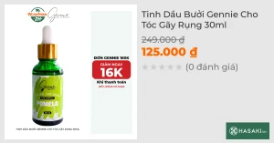 Tinh Dầu Bưởi Gennie Cho Tóc Gãy Rụng 30ml