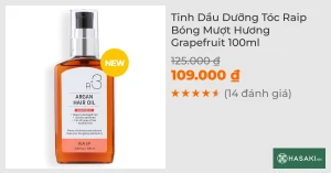 Tinh Dầu Dưỡng Tóc Raip Bóng Mượt Hương Grapefruit 100ml