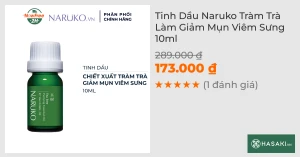 Tinh Dầu Naruko Tràm Trà Làm Giảm Mụn Viêm Sưng 10ml