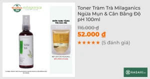 Toner Tràm Trà Milaganics Ngừa Mụn & Cân Bằng Độ pH 100ml