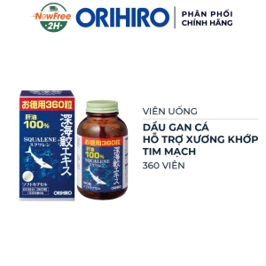 Viên Uống Dầu Gan Cá Orihiro Hỗ Trợ Xương Khớp, Tim Mạch 360 Viên