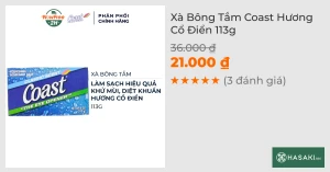 Xà Bông Tắm Coast Hương Cổ Điển 113g