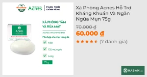 Xà Phòng Acnes Hỗ Trợ Kháng Khuẩn Và Ngăn Ngừa Mụn 75g
