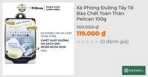 Xà Phòng Đường Tẩy Tế Bào Chết Toàn Thân Pelican 100g