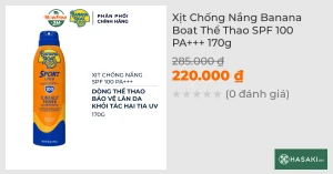 Xịt Chống Nắng Banana Boat Thể Thao SPF 100 PA 170g