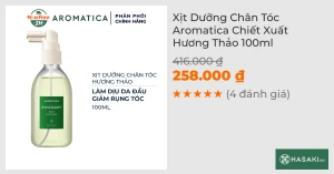 Xịt Dưỡng Chân Tóc Aromatica Chiết Xuất Hương Thảo 100ml