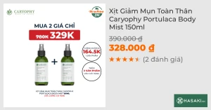 Xịt Giảm Mụn Toàn Thân Caryophy Portulaca Body Mist 150ml