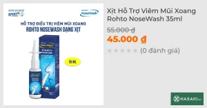 Xịt Hỗ Trợ Viêm Mũi Xoang Rohto NoseWash 35ml