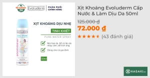 Xịt Khoáng Evoluderm Cấp Nước & Làm Dịu Da 50ml